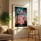 California: The Golden State Art Print | Palm Tree Silhouette Travel Poster | Digital Wall Art