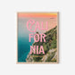 California: The Golden State Art Print | Ocean Cliffs Travel Poster | Digital Wall Art