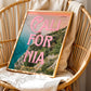 California: The Golden State Art Print | Ocean Cliffs Travel Poster | Digital Wall Art
