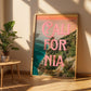 California: The Golden State Art Print | Ocean Cliffs Travel Poster | Digital Wall Art