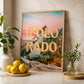 Colorado State Art Print | Colorful Colorado Mountain Travel Poster | Digital Wall Art