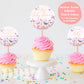 Enchanted to Meet You Baby Shower Cupcake Toppers | Butterfly Wildflower Printable Baby Shower Decor