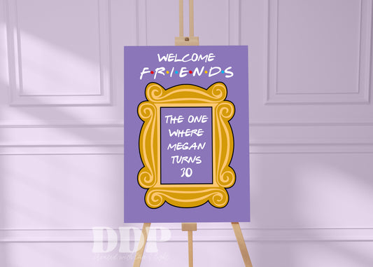 Friends Welcome Sign | Friends TV Show Printable Birthday Party Supplies