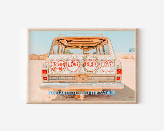 Salvation Mountain John 3:16 Wall Art | Slab City California Printable Wall Art | Digital Wall Art