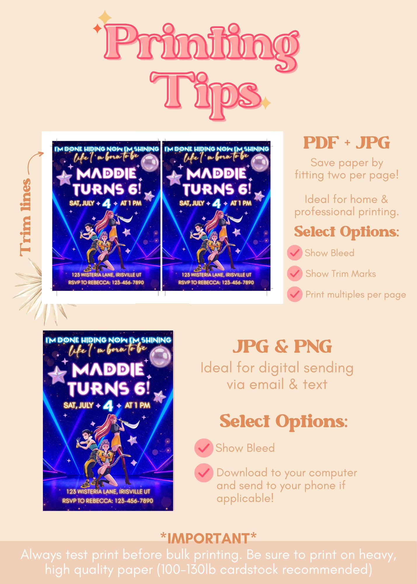 KPOP Demon Hunters Birthday Invitation | HunterX ANY AGE Birthday Invite | KPOP Themed Birthday