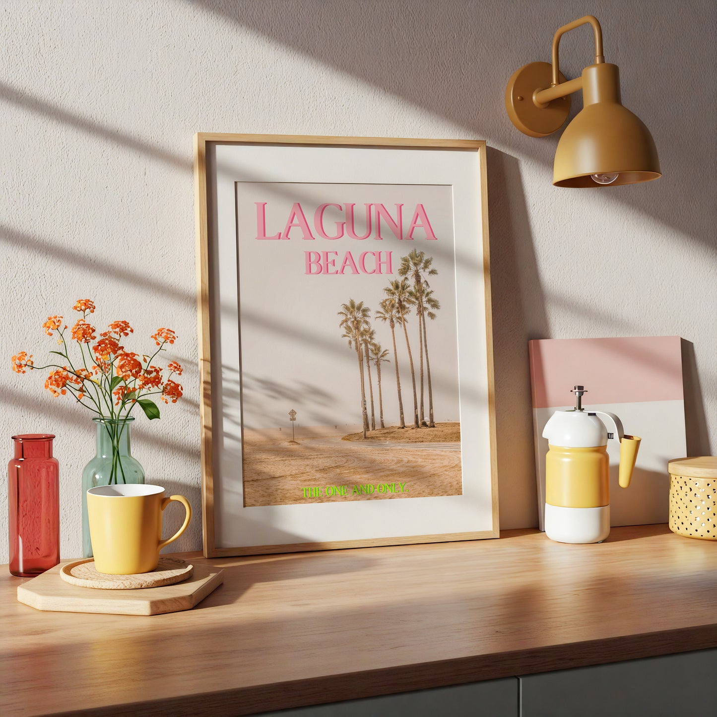 Laguna Beach Art Print | California Travel Poster | Laguna Beach Postcard Art | Digital Wall Art