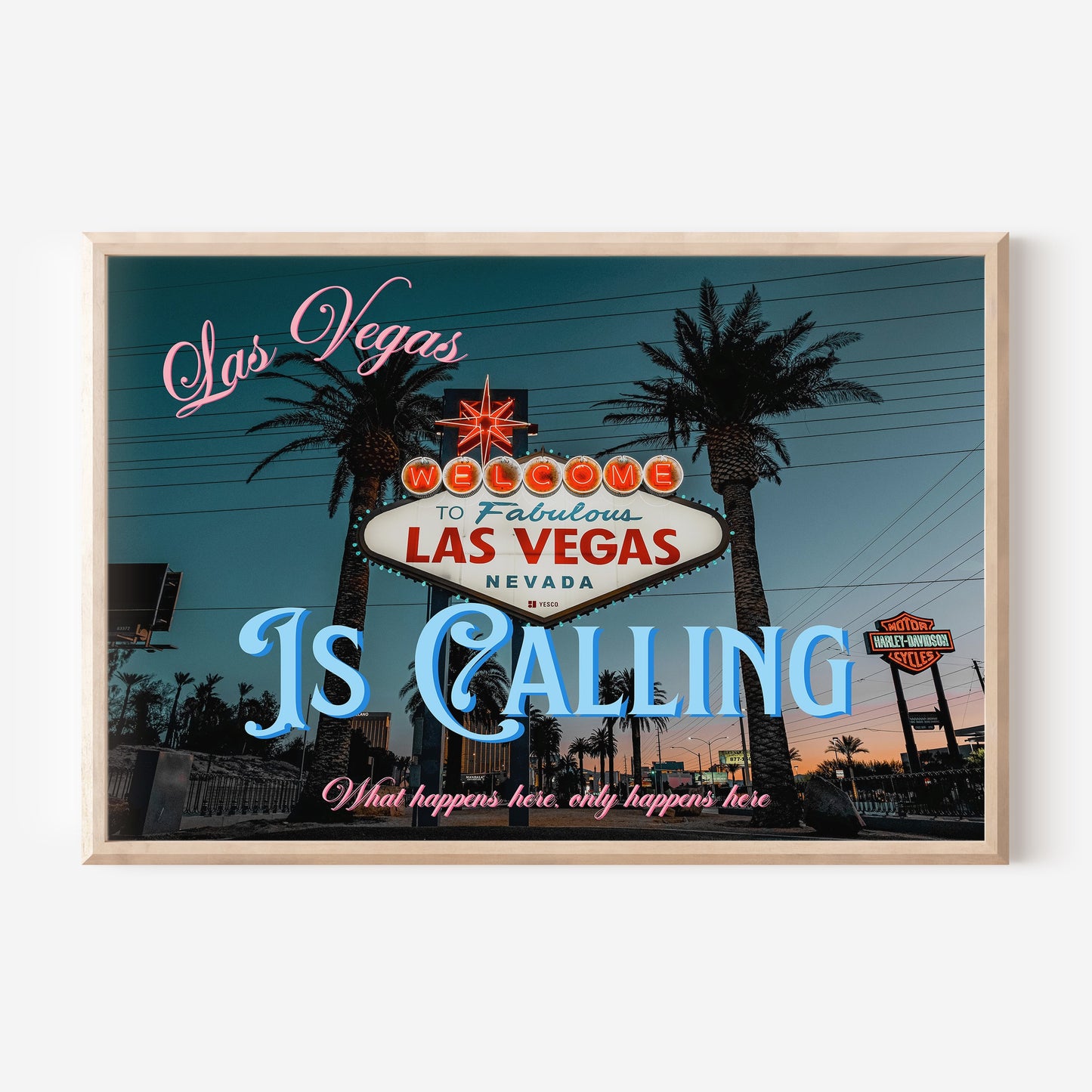 Las Vegas is Calling Art Print | Nevada Travel Poster | Digital Wall Art
