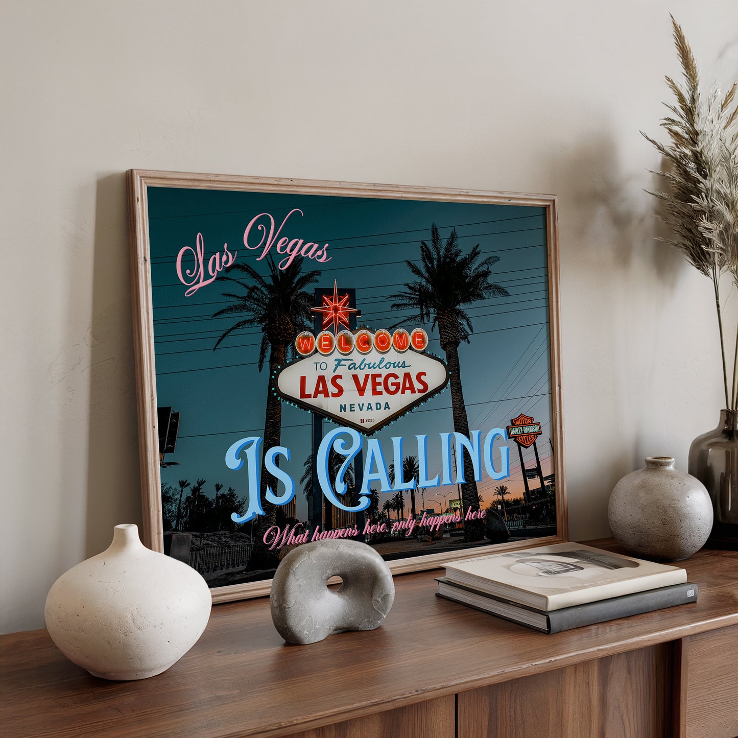 Las Vegas is Calling Art Print | Nevada Travel Poster | Digital Wall Art