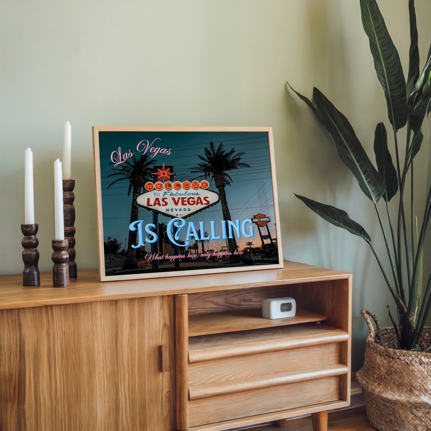 Las Vegas is Calling Art Print | Nevada Travel Poster | Digital Wall Art