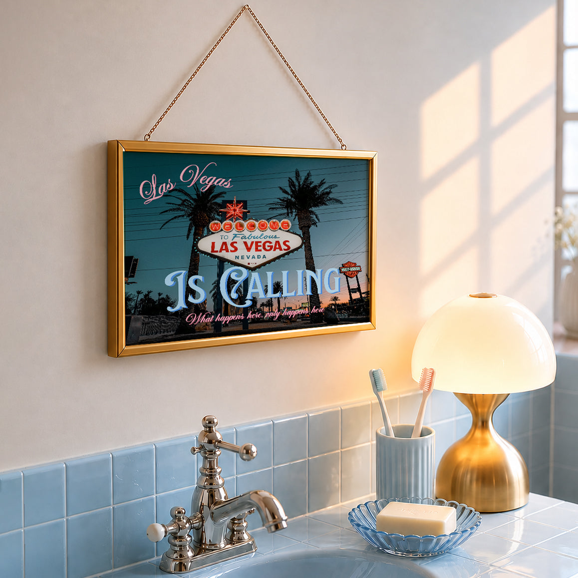 Las Vegas is Calling Art Print | Nevada Travel Poster | Digital Wall Art