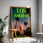 Los Angeles: The City of Angels Art Print | Palm Tree Silhouette Travel Poster | Digital Wall Art