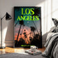 Los Angeles: The City of Angels Art Print | Palm Tree Silhouette Travel Poster | Digital Wall Art