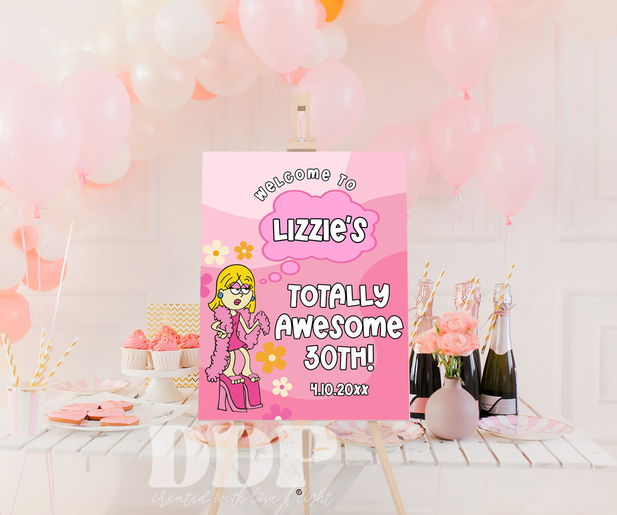 Go Lizzy Sign Lizzie McGuire Inspired Birthday Party Welcome Sign | Lizzie Themed Pa ...