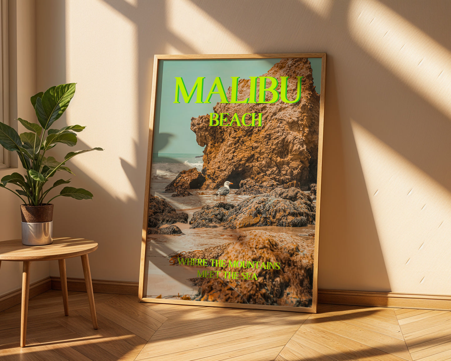 Malibu Art Print | California Travel Poster | Malibu Beach Postcard Art | Digital Wall Art