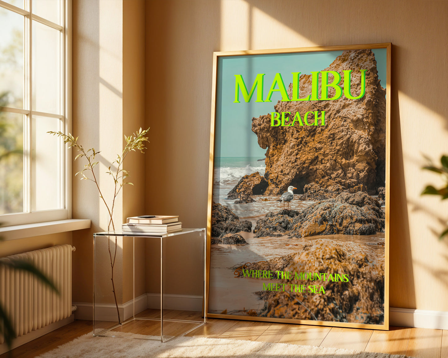Malibu Art Print | California Travel Poster | Malibu Beach Postcard Art | Digital Wall Art