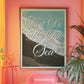 Meet Me By the Sea Print | Black Sand Beach Travel Poster | Digital Wall Art
