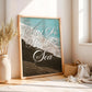 Meet Me By the Sea Print | Black Sand Beach Travel Poster | Digital Wall Art
