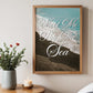 Meet Me By the Sea Print | Black Sand Beach Travel Poster | Digital Wall Art
