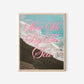 Meet Me By the Sea Print | Black Sand Beach Travel Poster | Digital Wall Art