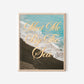 Meet Me By the Sea Print | Black Sand Beach Travel Poster | Digital Wall Art