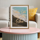 Meet Me By the Sea Print | Black Sand Beach Travel Poster | Digital Wall Art
