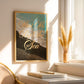 Meet Me By the Sea Print | Black Sand Beach Travel Poster | Digital Wall Art