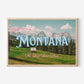 Meet You In Montana Print | Montana Mountain Travel Poster | Montana Digital Wall Art