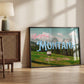 Meet You In Montana Print | Montana Mountain Travel Poster | Montana Digital Wall Art