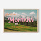 Montana: The Last Best Place Print | Meet You In Montana Travel Poster | Montana Mountain Digital Wall Art