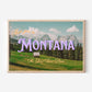 Meet You In Montana Print | Montana Mountain Travel Poster | Montana Digital Wall Art