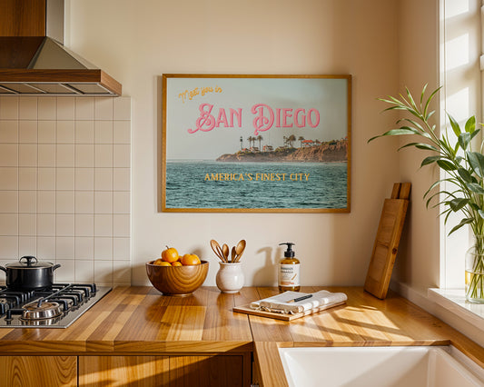 San Diego Art Print | California Travel Poster | San Diego Postcard Art | Digital Wall Art