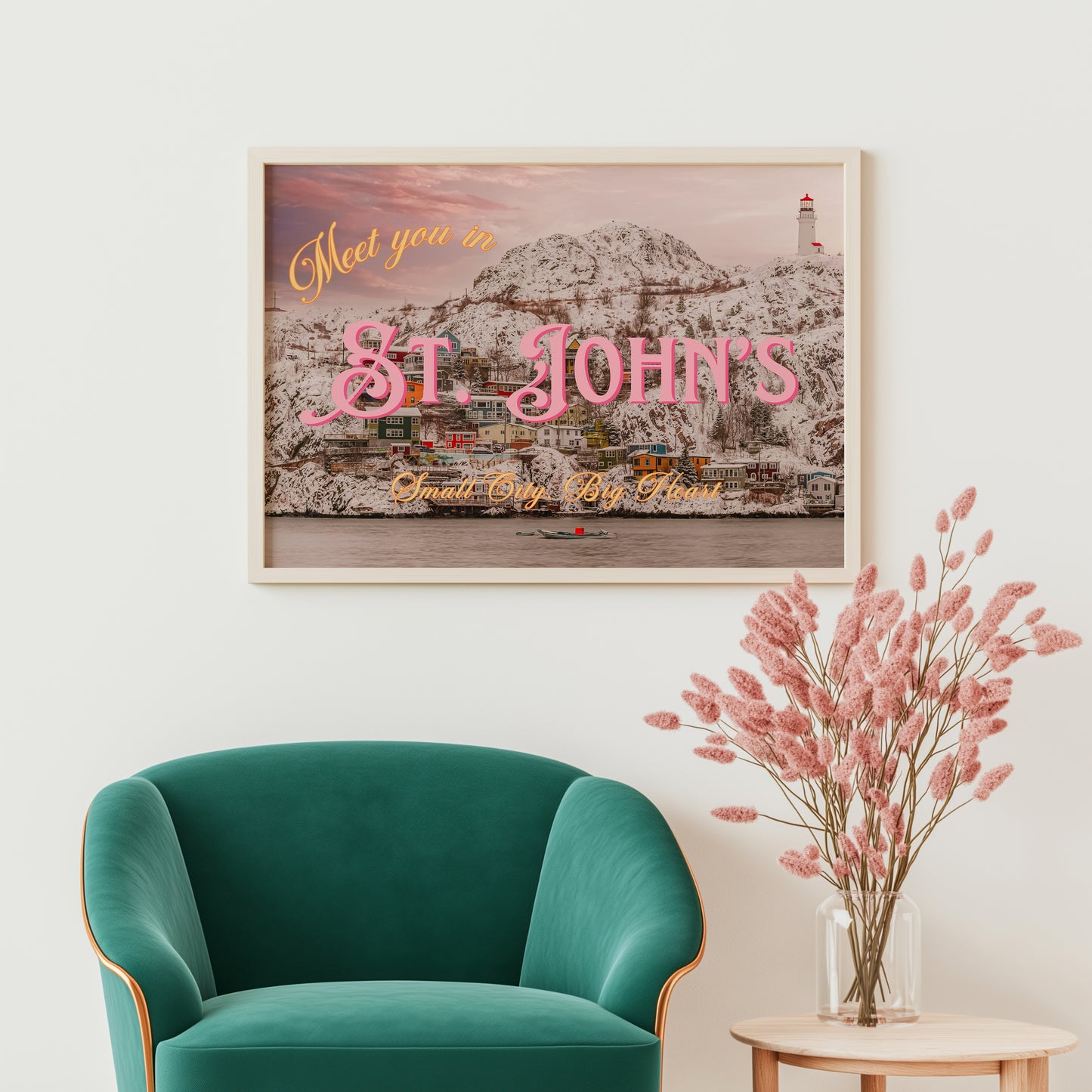 Meet You In St John's Art Print | Snowy Canada Postcard Print | Digital Wall Art