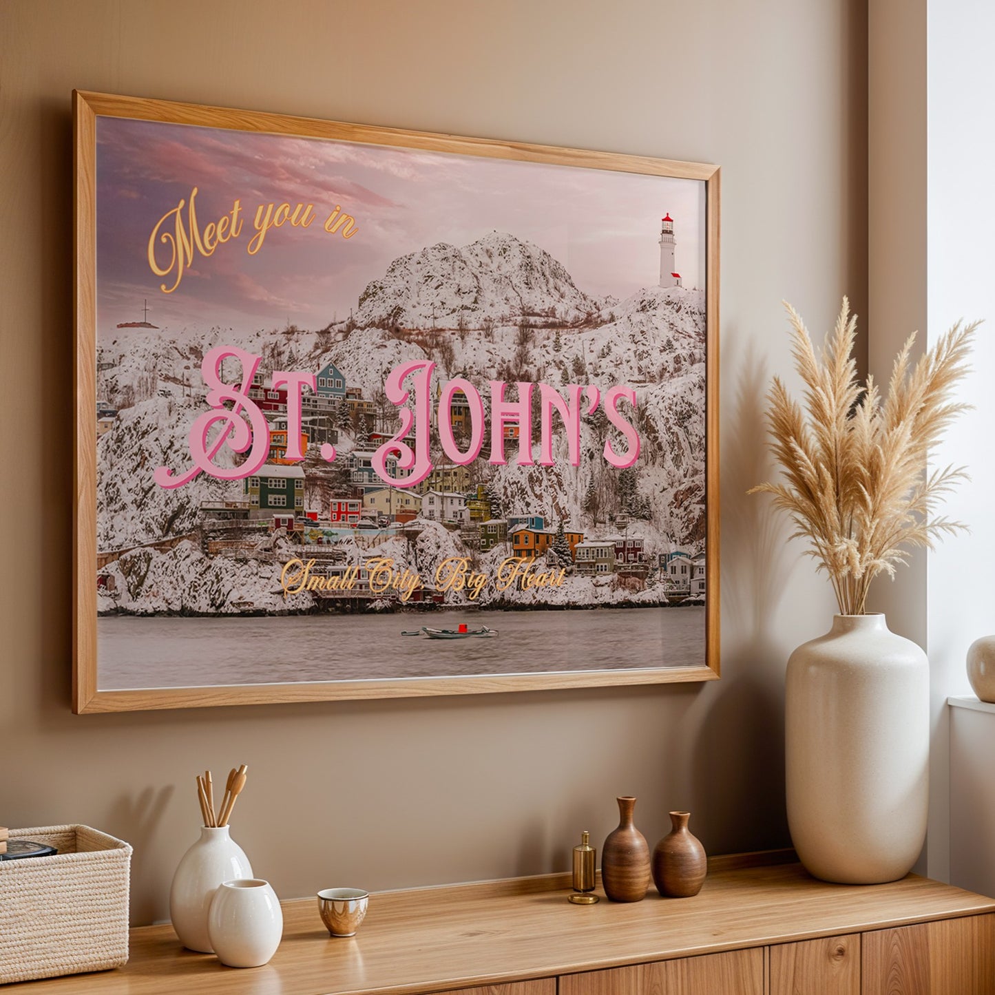 Meet You In St John's Art Print | Snowy Canada Postcard Print | Digital Wall Art