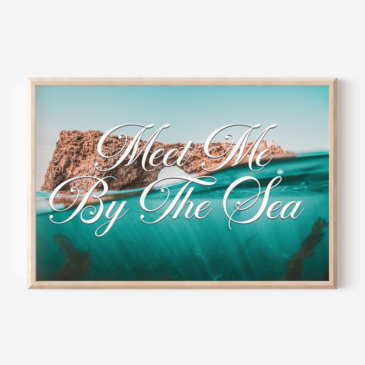 Meet Me By The Sea Wall Print | Oxnard California Travel Poster | Romantic Ocean Print | Digital Wall Art
