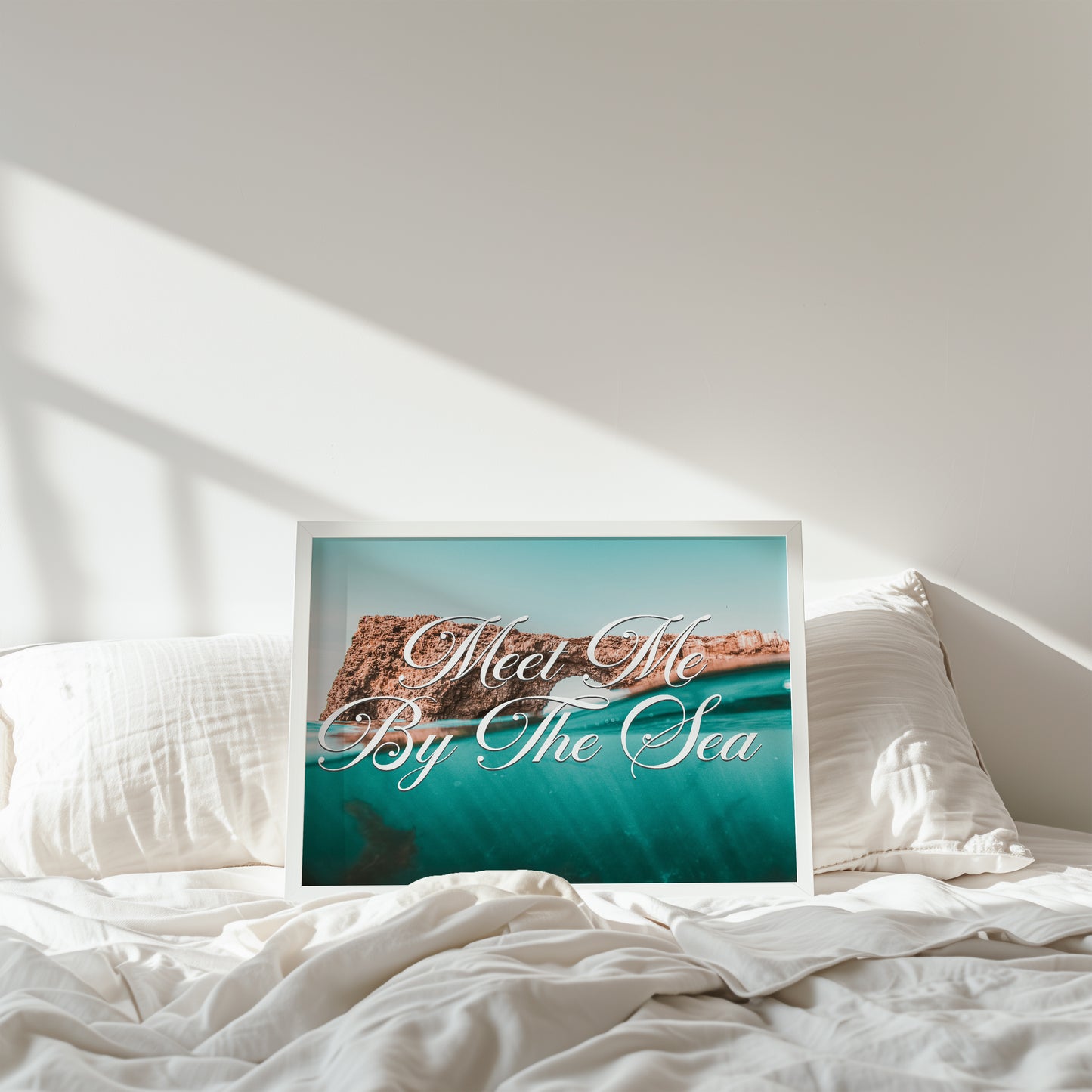 Meet Me By The Sea Wall Print | Oxnard California Travel Poster | Romantic Ocean Print | Digital Wall Art