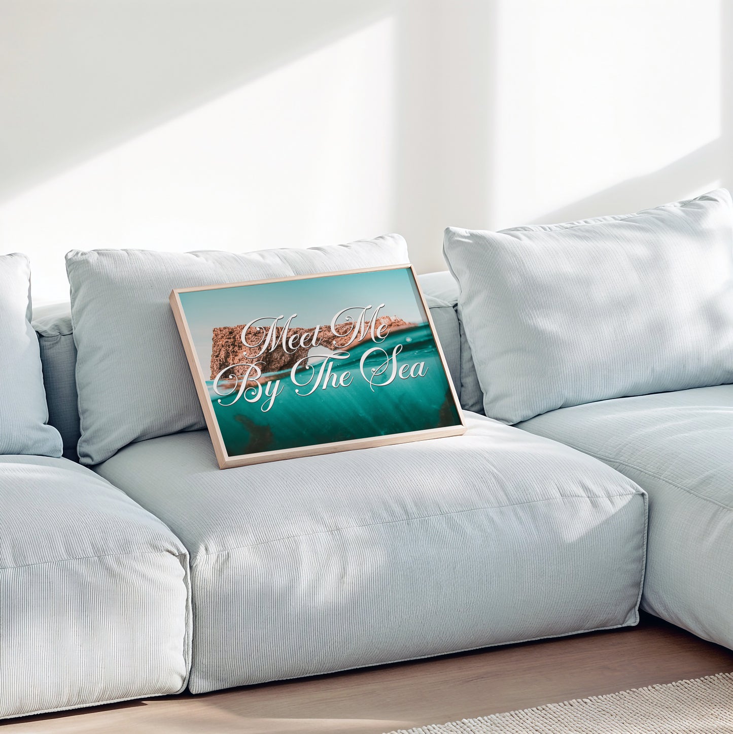 Meet Me By The Sea Wall Print | Oxnard California Travel Poster | Romantic Ocean Print | Digital Wall Art