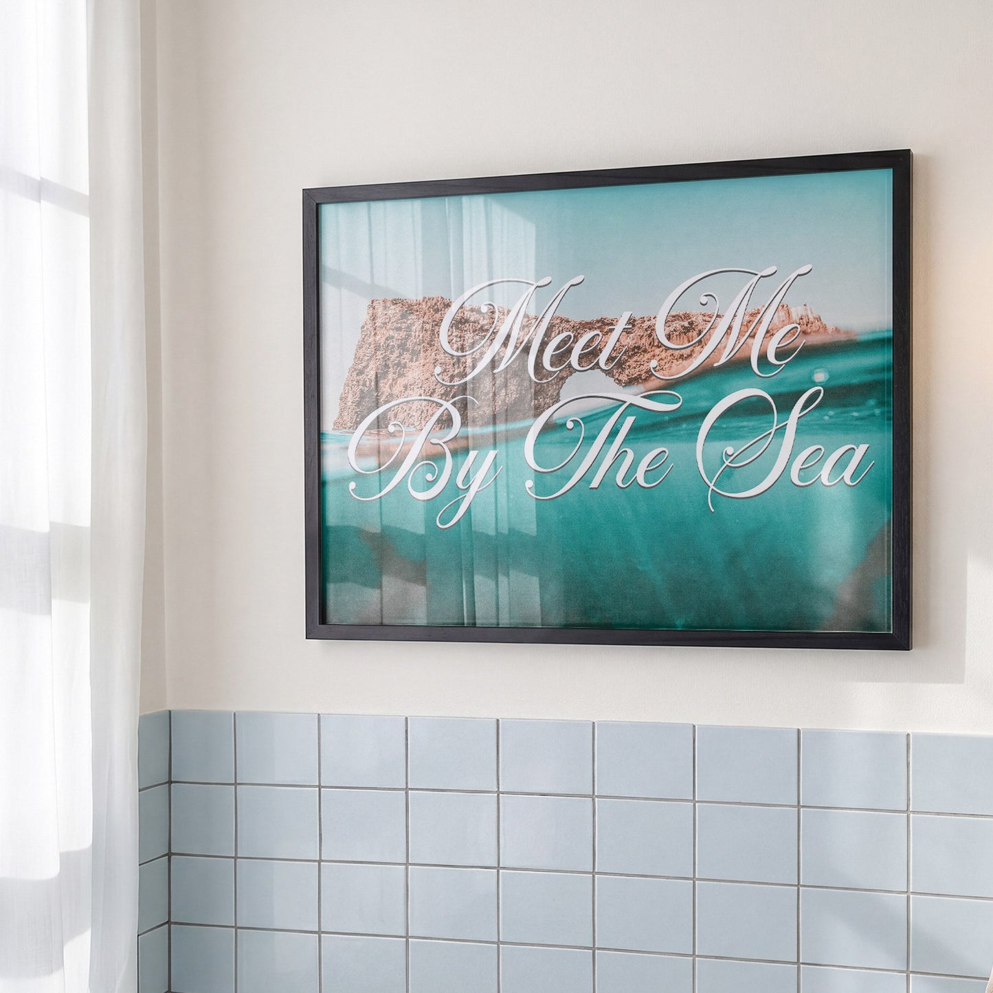 Meet Me By The Sea Wall Print | Oxnard California Travel Poster | Romantic Ocean Print | Digital Wall Art