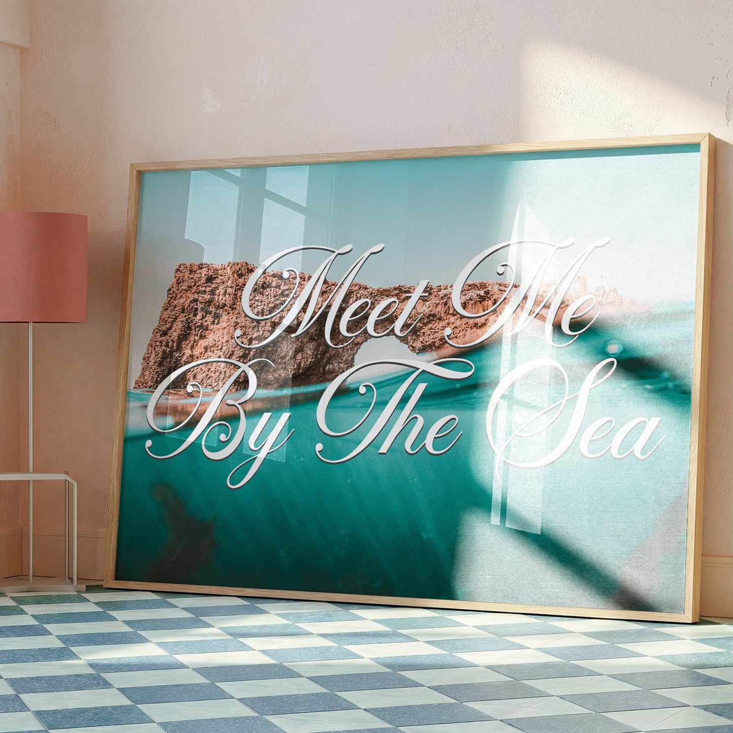 Meet Me By The Sea Wall Print | Oxnard California Travel Poster | Romantic Ocean Print | Digital Wall Art