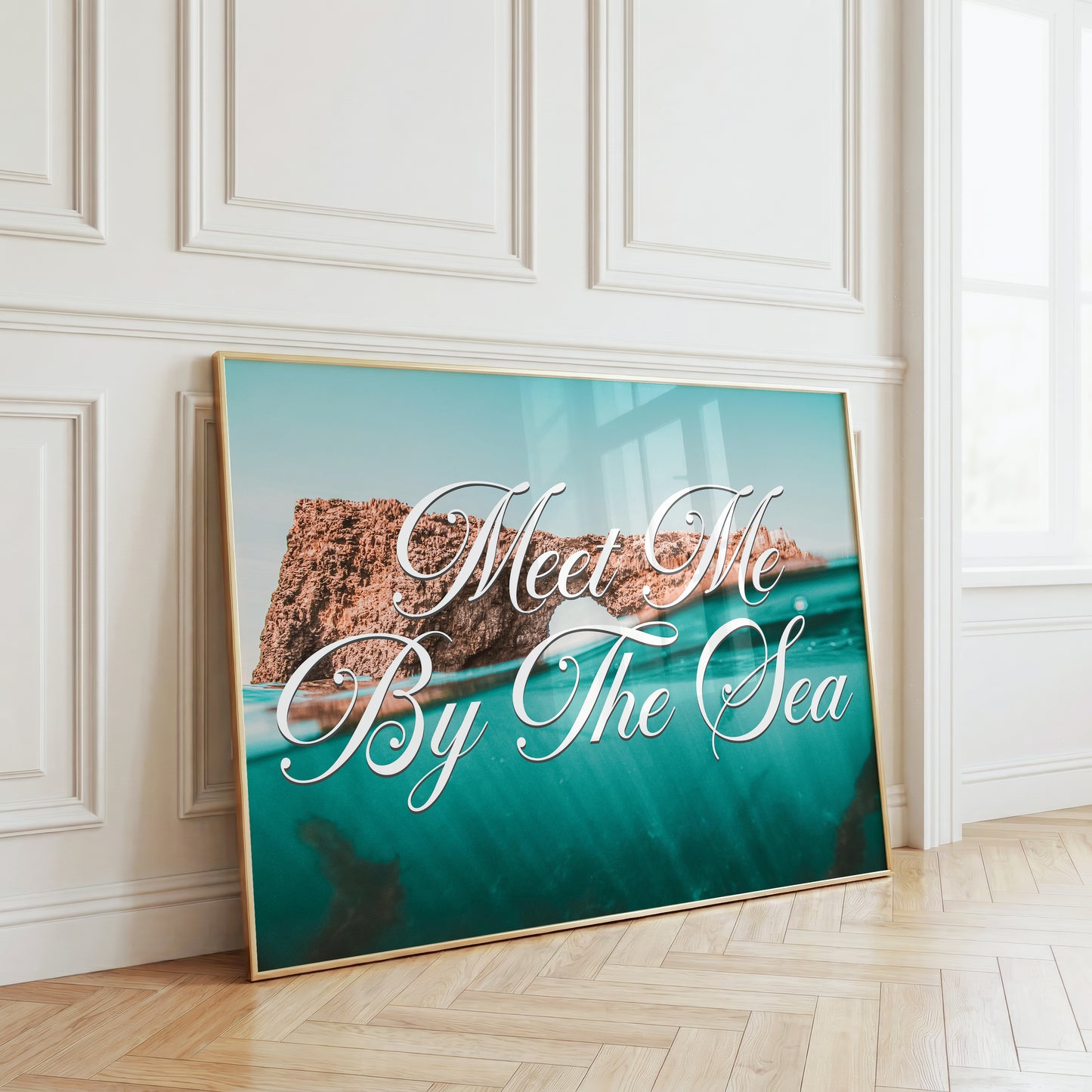 Meet Me By The Sea Wall Print | Oxnard California Travel Poster | Romantic Ocean Print | Digital Wall Art