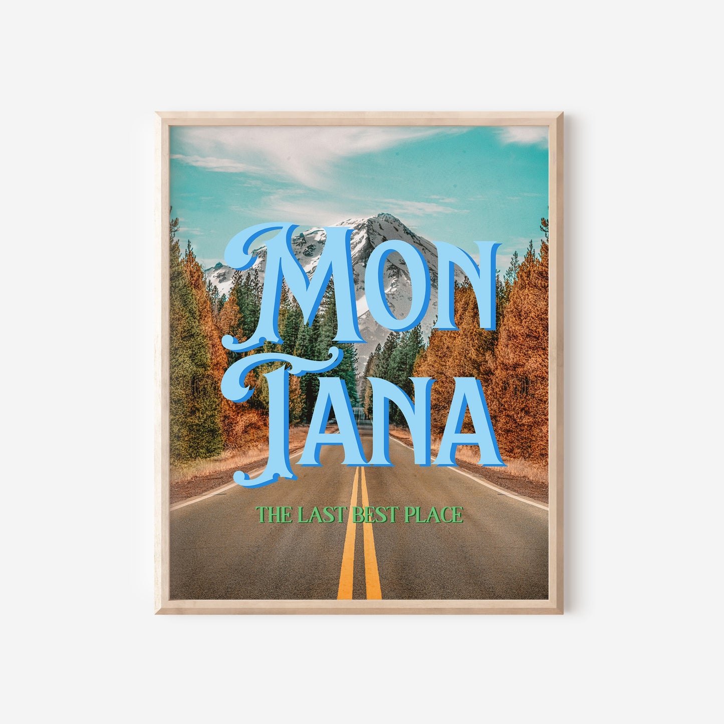 Montana: The Last Best Place Print | Montana Travel Poster | Digital Wall Art