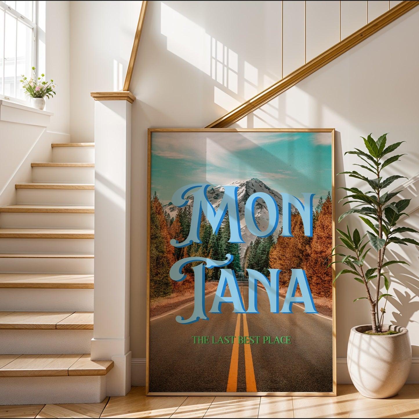 Montana: The Last Best Place Print | Montana Travel Poster | Digital Wall Art