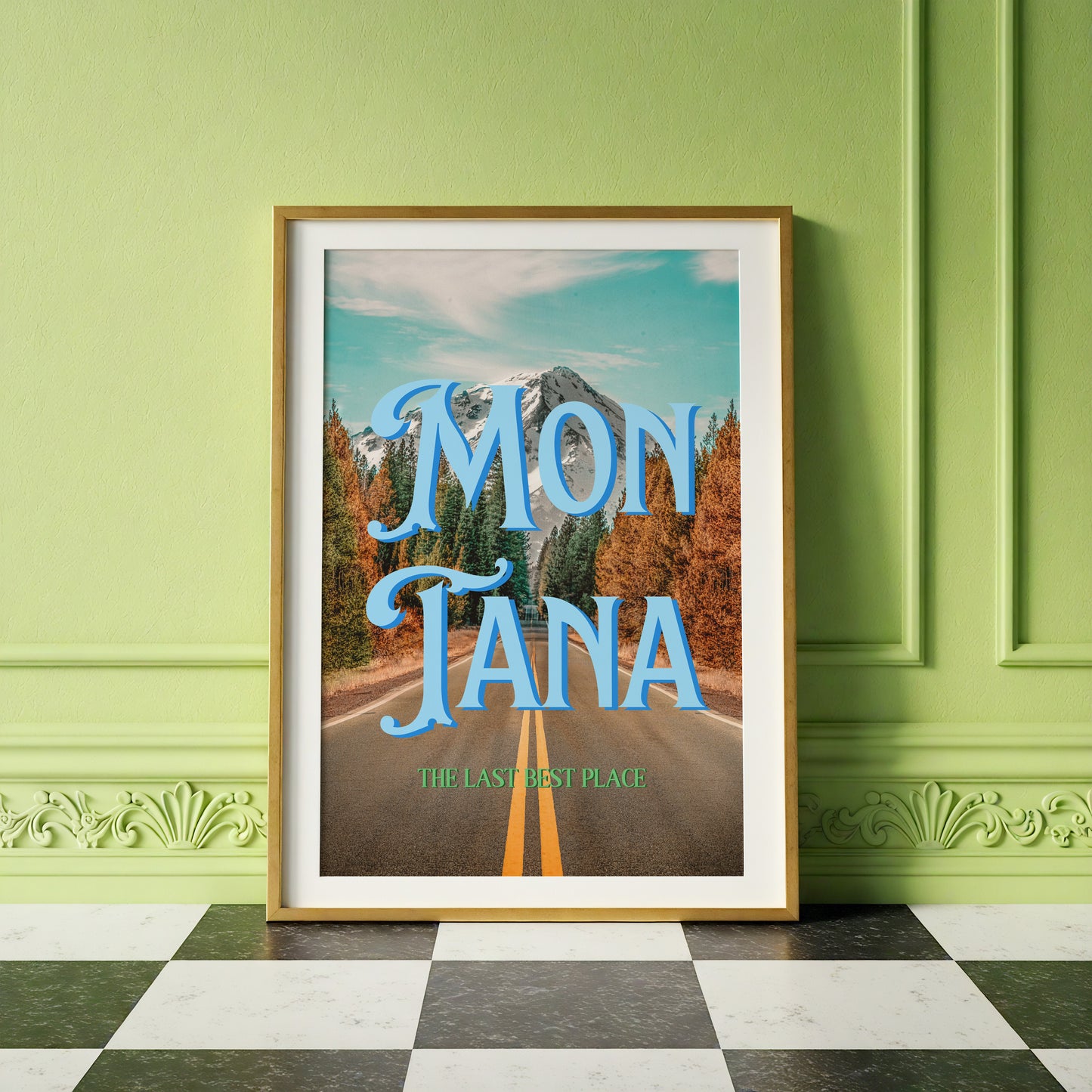 Montana: The Last Best Place Print | Montana Travel Poster | Digital Wall Art