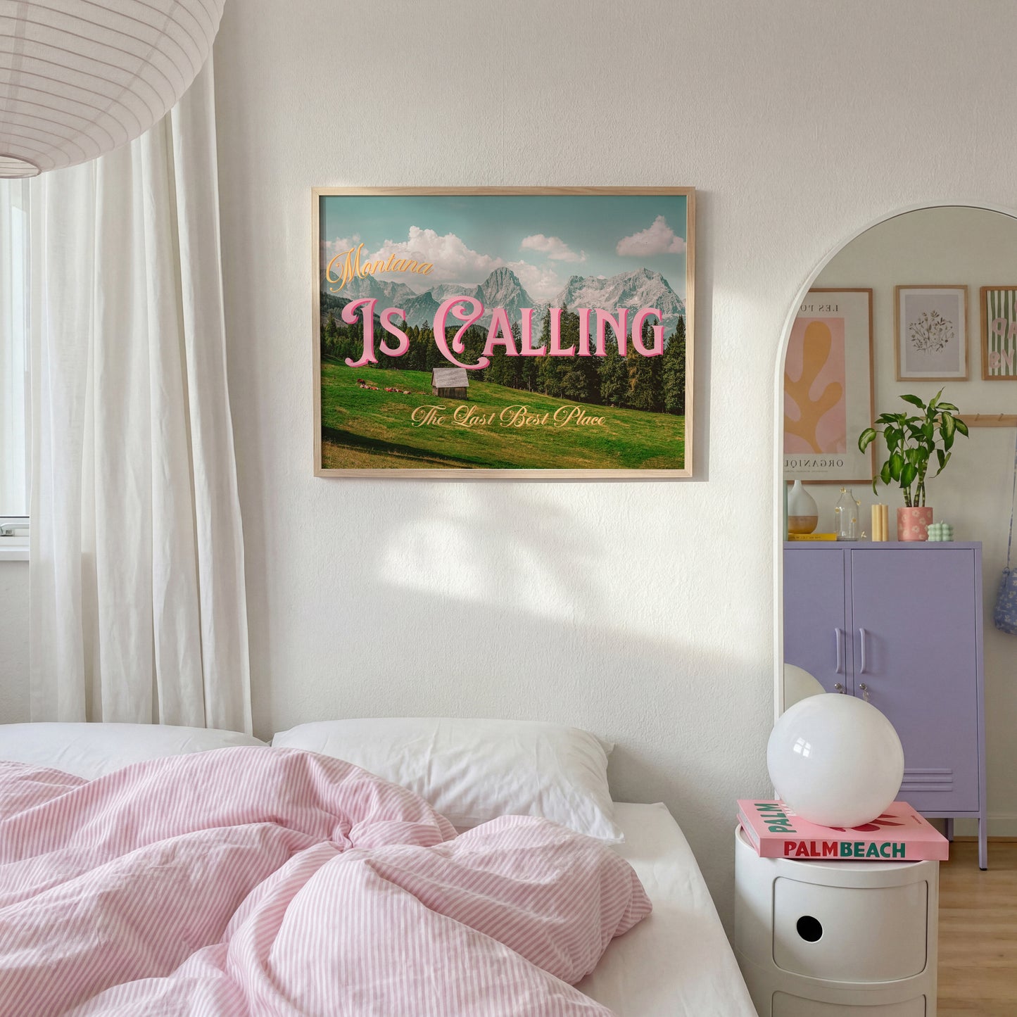 Montana is Calling Print | Meet You In Montana Travel Poster | Montana Digital Wall Art