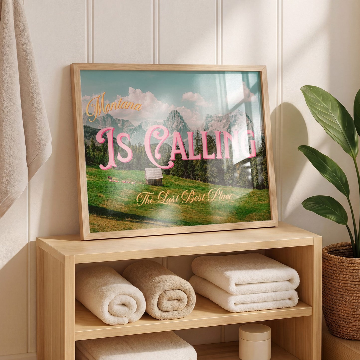 Montana is Calling Print | Meet You In Montana Travel Poster | Montana Digital Wall Art