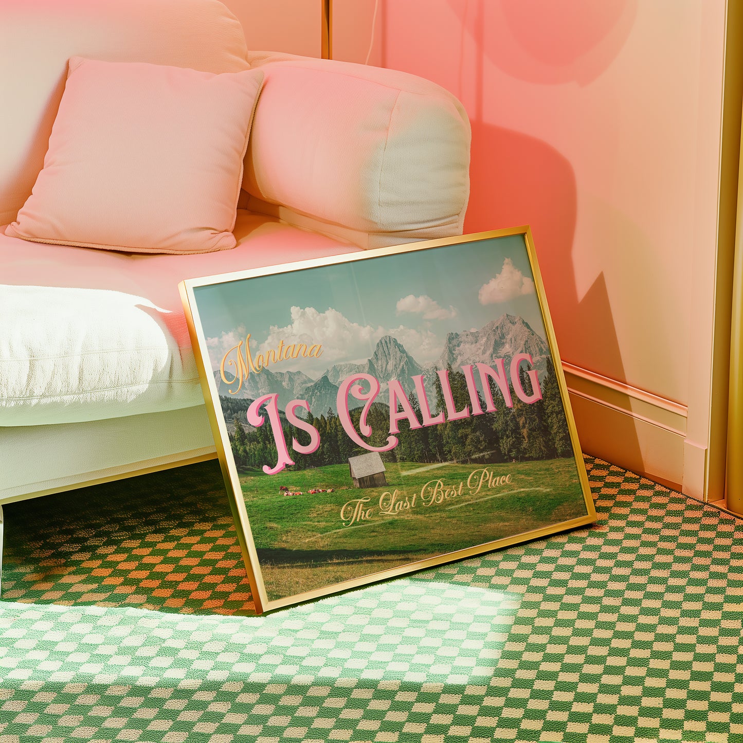 Montana is Calling Print | Meet You In Montana Travel Poster | Montana Digital Wall Art