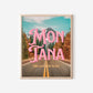 Montana: The Last Best Place Print | Colorful Montana Mountains Travel Poster | Digital Wall Art