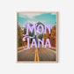 Montana: The Last Best Place Print | Colorful Montana Mountains Travel Poster | Digital Wall Art