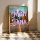Montana: The Last Best Place Print | Colorful Montana Mountains Travel Poster | Digital Wall Art