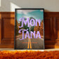 Montana: The Last Best Place Print | Colorful Montana Mountains Travel Poster | Digital Wall Art