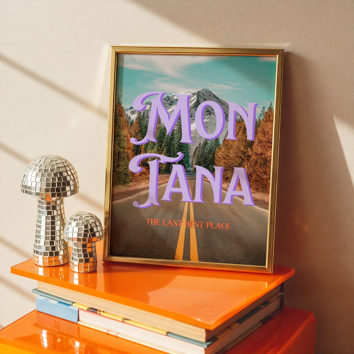 Montana: The Last Best Place Print | Colorful Montana Mountains Travel Poster | Digital Wall Art